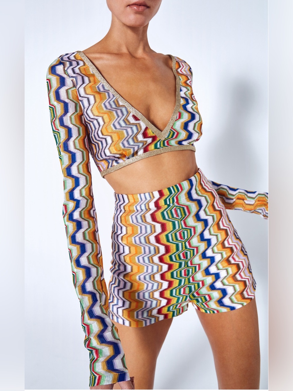 Alexis | SET Sosa Cropped Knit Top & Lisbon Mini Shorts Small